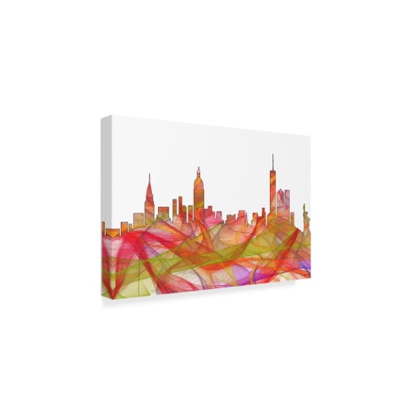 Marlene Watson 'New York NY Swirl' Canvas Art,22x32